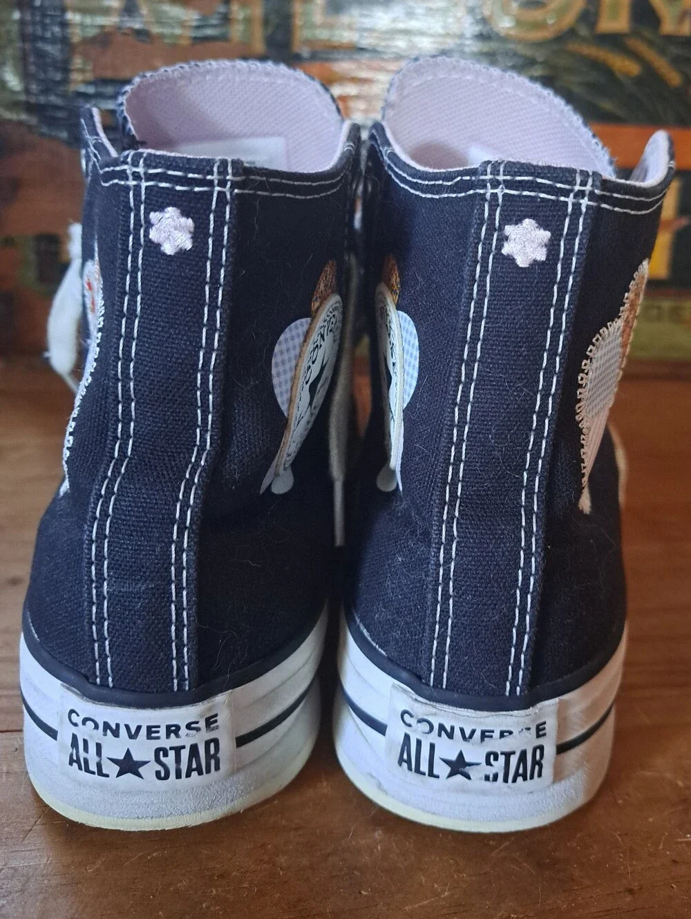 Converse Chuck Taylor All Star Platform Sneakers Kid's Size 3 Crafted Patchwork
